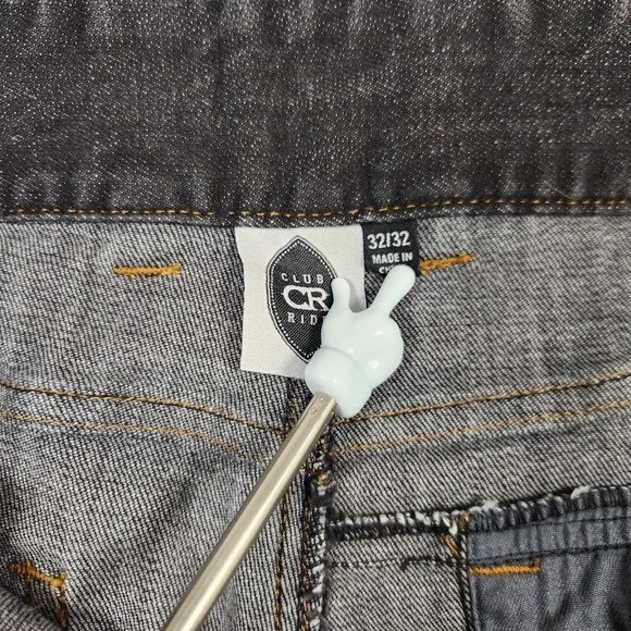 Club Ride Jeans 32x32 Gray Black Cycling Commuter Denim Stretch Reflective - Picture 5 of 13